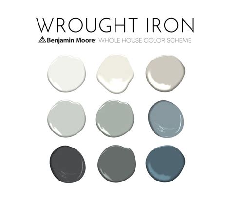 Wrought Iron Benjamin Moore Paint Palette Lake House Color Scheme