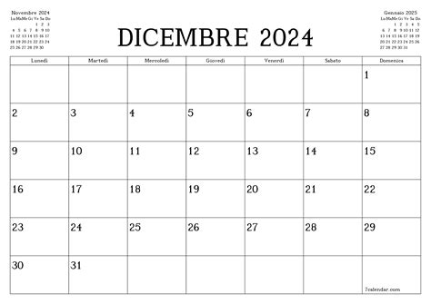 Calendari E Agende Stampabili Per Il Mese Dicembre A A In Pdf E