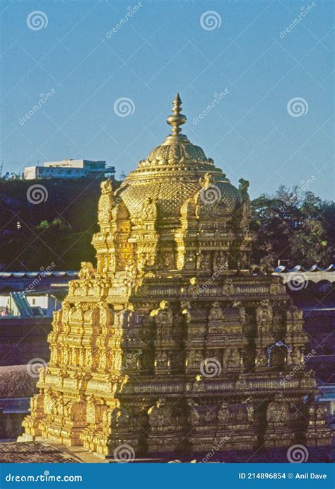 Golden Dome Gold Dome of Tirupati Balaji Temple ; Editorial Stock Image ...