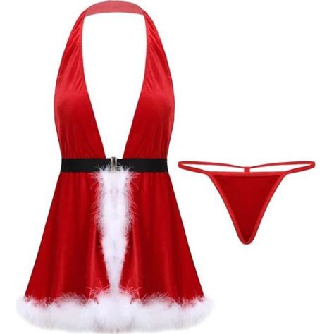 Yonghs Lingerie M Re No L Sexy Hot Femme Nuisette Velours Babydoll Robe