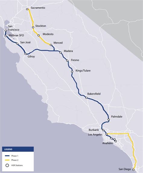 Map shows new California high-speed rail routes | News Pub