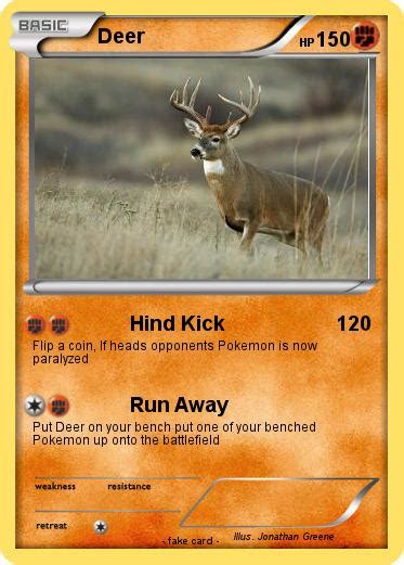 Pokémon Deer 121 121 - Hind Kick - My Pokemon Card