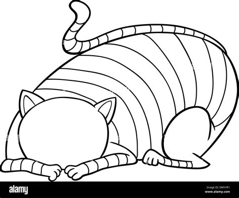 tabby fat cat cartoon for coloring Stock Vector Image & Art - Alamy