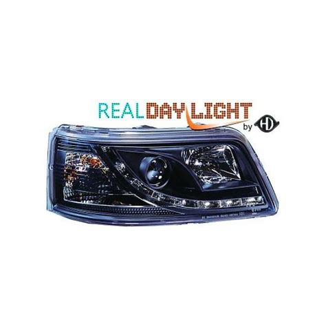 Set De Deux Phares Avant Design Led Fond Noir Vw T Transporter