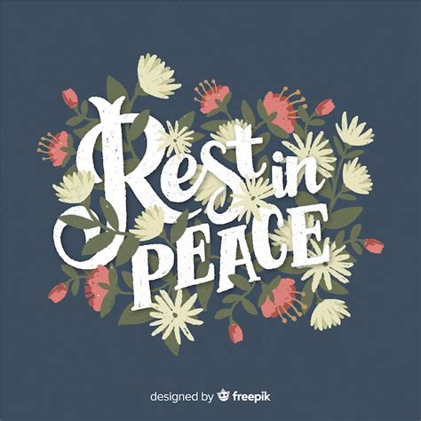 Premium Vector Rest In Peace Lettering