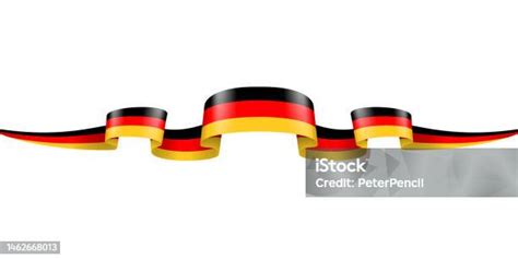 Germany Flag Ribbon German Flag Header Long Banner Vector Stock