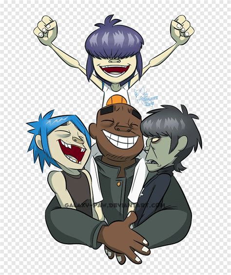 2 D Gorillaz Russel Hobbs Murdoc Niccals Noodle Vertebrate Cartoon