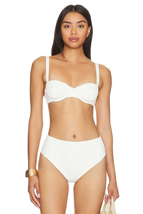 Vix Swimwear Jade Bikini Top In Firenze White Revolve