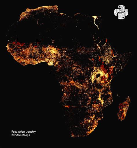 Africa's population density : r/MapPorn