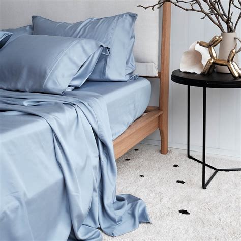 100 Organic Bamboo Sheet Set Chambray The Bamboo Shop