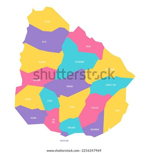 Uruguay Political Map Administrative Divisions Stock Vector (Royalty Free) 2256247969 | Shutterstock