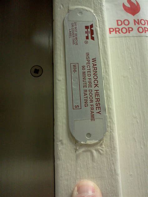 Fire Rated Door Label Pensandpieces