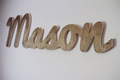 Custom Cursive Wood Name Cutout Wall Home By Shopmulberryhouse