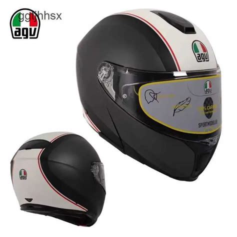 New Genuine Agv Carbon Fiber Full Face Motocross Helmet For Men And