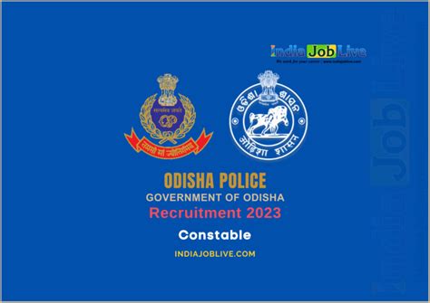 Odisha Police Constable Recruitment 2023 Job Vacancy 4790 Notification