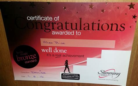 My Slimming World Journey My Awards