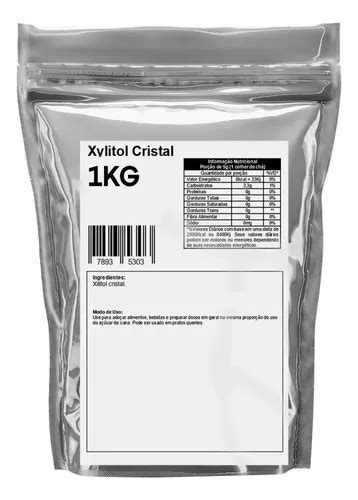 Xilitol Adoçante Xylitol Cristal 1kg Import MercadoLivre