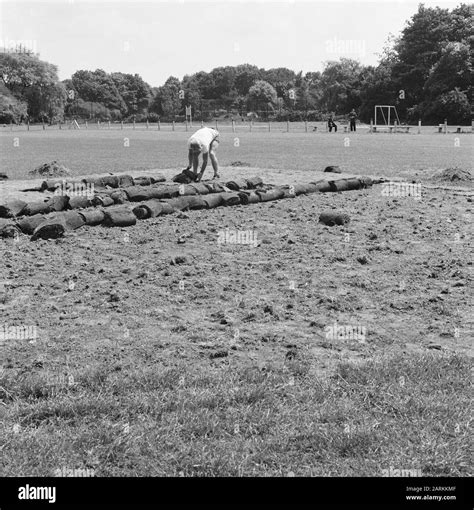 sport, football fields Date: 1972 Location: Apeldoorn, Gelderland ...