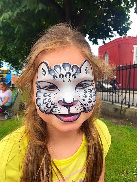 Snow Leopard Face Painting