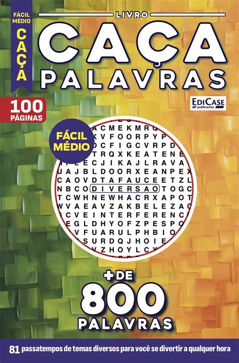 Livro Caça palavras Ed 56 Fácil Médio Diversão