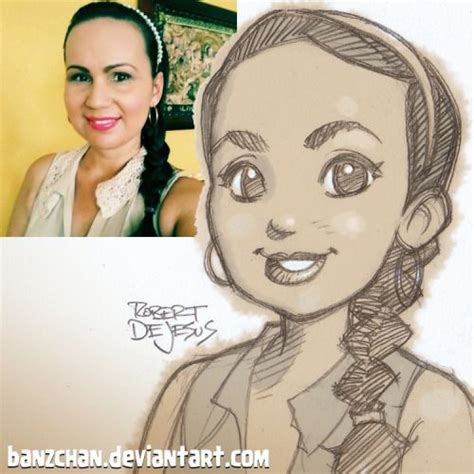 Robert DeJesus Photo To Cartoon Pencil Portrait Portrait Cartoon