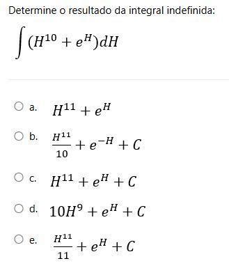 Determine O Resultado Da Integral Indefinida: