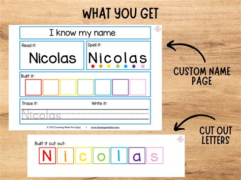 Editable Name Tracing Builder I Can Spell My Name Puzzle First Etsy