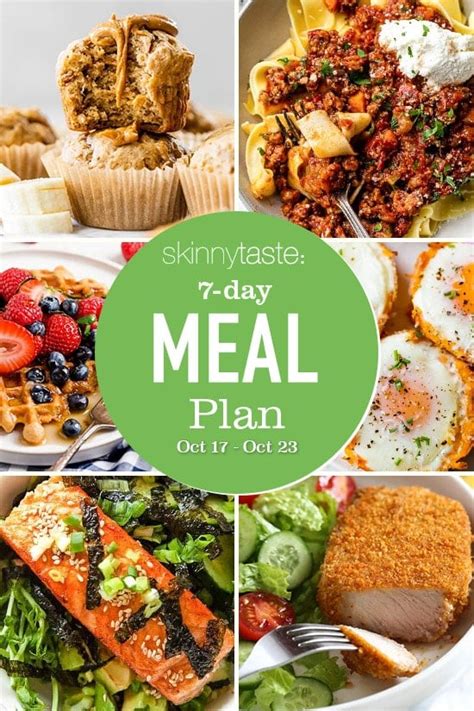 7 Day Healthy Meal Plan (Oct 17-23) - Skinnytaste