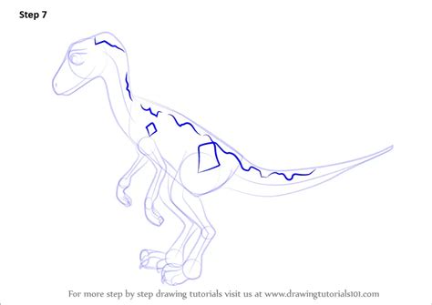 How To Draw Derek Deinonychus From Dinosaur Train Dinosaur Train Step