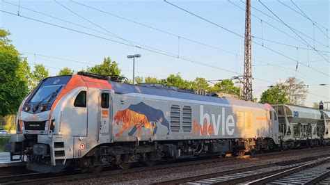 Hvle Eurodual Und Baureihe Bei Zugverkehr Am Bahnhof Ludwigsfelde