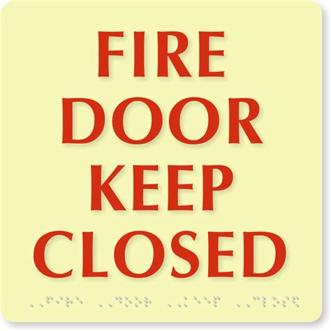 Fire Door Keep Closed Signs