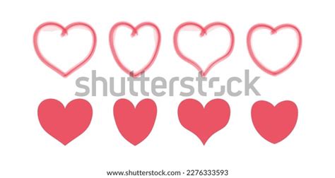 Set Heart Vector Illustration On White Stock Vector Royalty Free 2276333593 Shutterstock