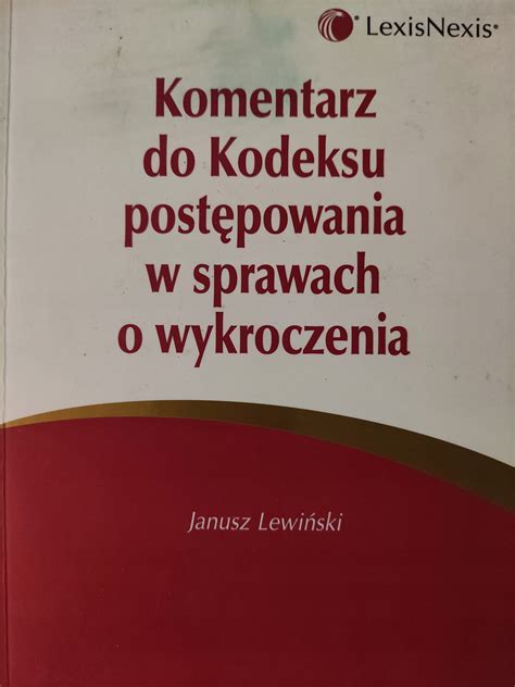 Kodeks Post Powania W Sprawach O Wykroczenie Niska Cena Na Allegro Pl