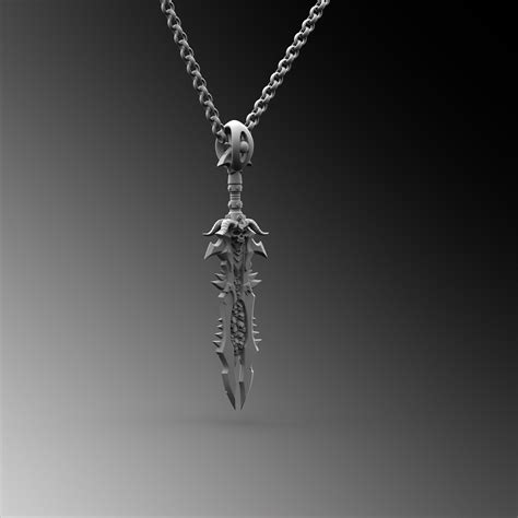 Excalibur Sword Silver Pendant Large Sterling Sword Necklace Etsy