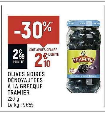 Promo Olives Noires D Noyaut Es La Grecque Tramier Chez Spar