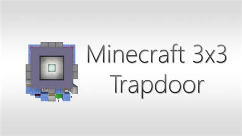 Minecraft 3x3 Piston Trapdoor Tutorial Youtube