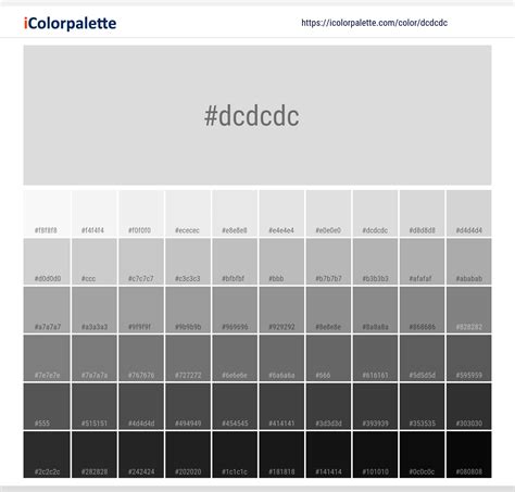 Gainsboro Color | dcdcdc information | Hsl | Rgb | Pantone