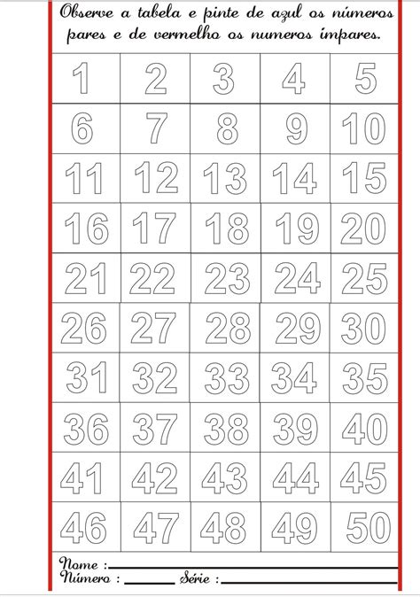 Atividades De Matem Tica N Meros Pares E Mpares