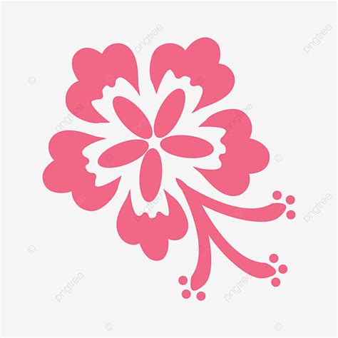 Simple Doodle Vector Art Png Pink Simple Flowers Doodle Pink Simple