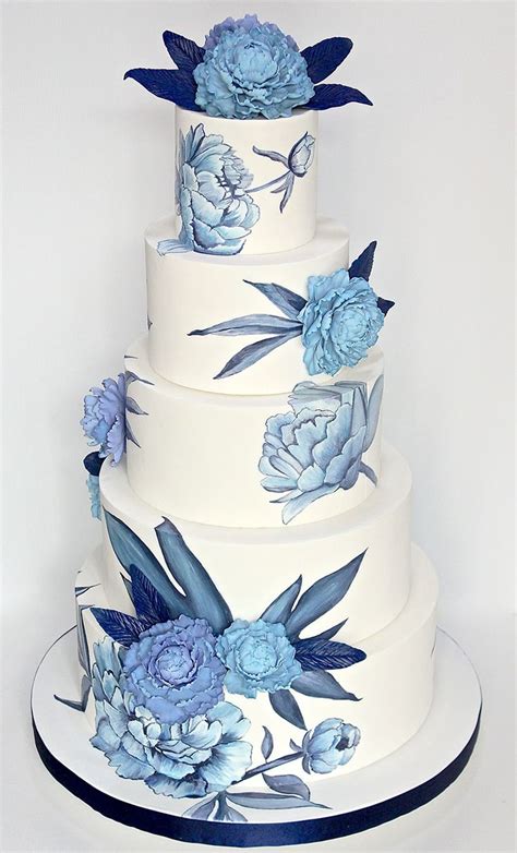 Pin by Кристина М on office Wedding cakes blue Tiered wedding cake