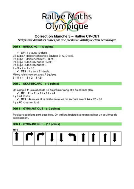 Rallye Math Matiques Olympique Digipad By La Digitale