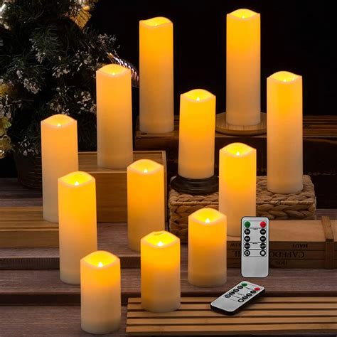 Velas LED Parpadeantes Sin Llama Con Control Remoto Velas Electr Nicas