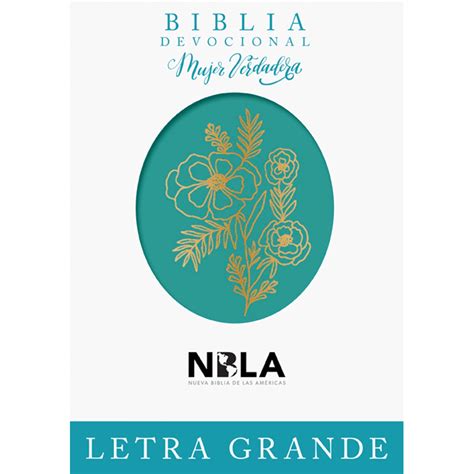 Biblia Devocional Mujer Verdadera Letra Grande Nbla Aqua Librer A