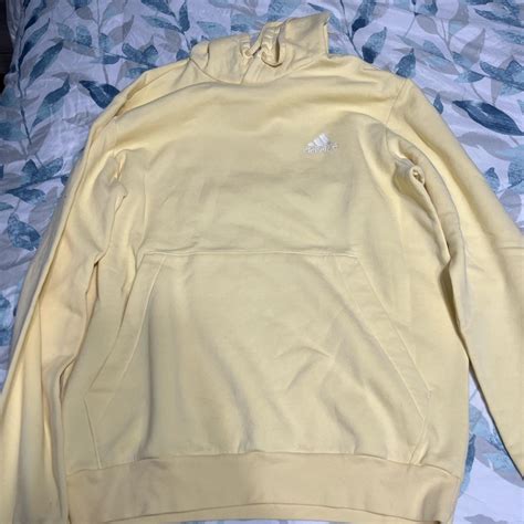 Adidas Men's Yellow Hoodie | Depop