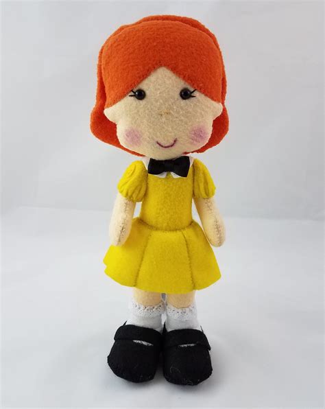 Madeline Book Character Felt Doll Madeline Cloth Doll Etsy