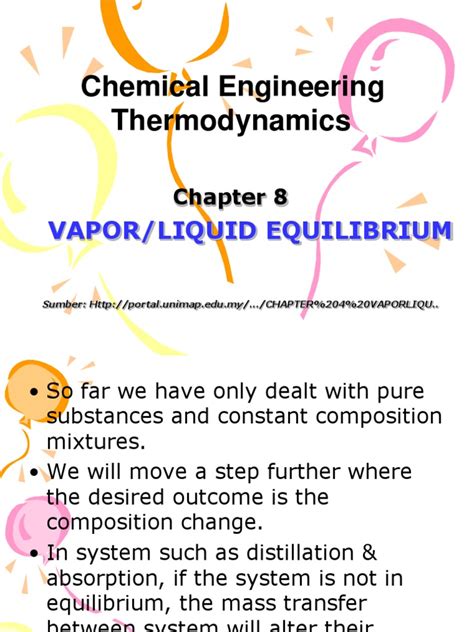 Chapter 8 Vaporliquid Equilibrium | PDF | Phase Rule | Thermodynamics