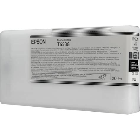 Original Epson T6538 Matte Black Ink Cartridge C13T653800 Epson