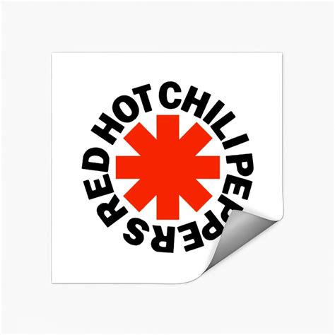 Red Hot Chili Peppers Unisex Sticker Red Asterisk Kiss Cut Sticker 2 X 2 WHITE Sold By Sled