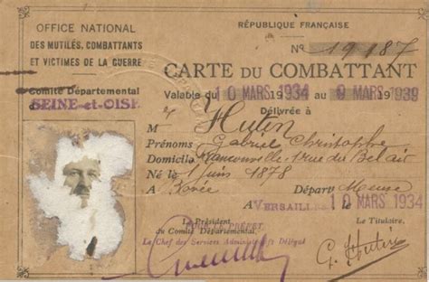 Cartes D Anciens Combattants