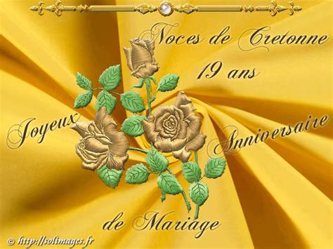 Cartes Virtuelles Gratuites Anniversaire Mariage Dix Neuf Ans Cretonne